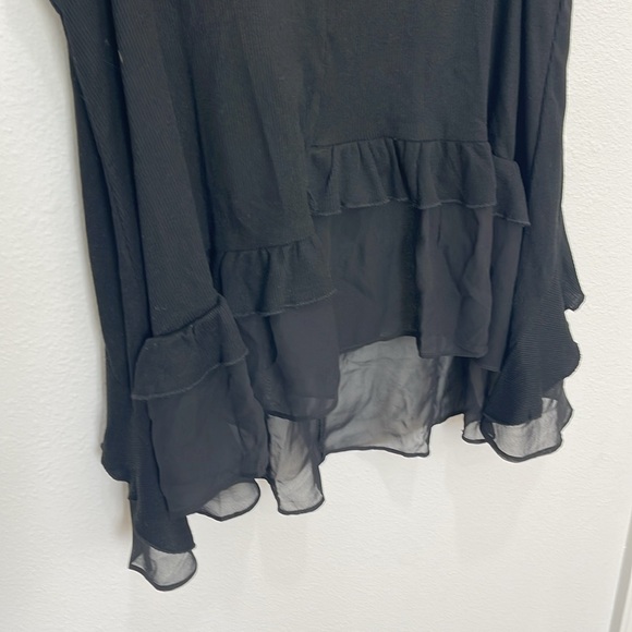 Sheer Ruffle Back Hi Lo Tank - Picture 7 of 12